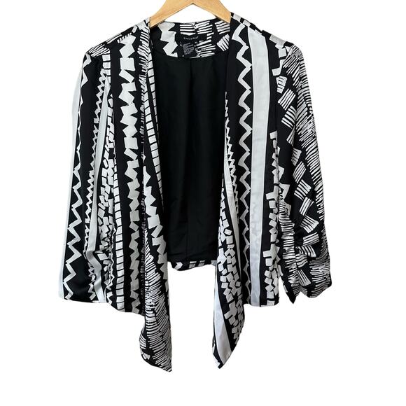 Sandro Open Cardigan Top Asymmetrical Hem Silky Soft‎ Ruched Womens Size XL - Picture 1 of 6